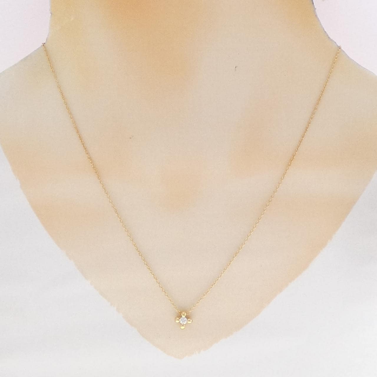 K18YG ダイヤモンド ネックレス 0.09CT