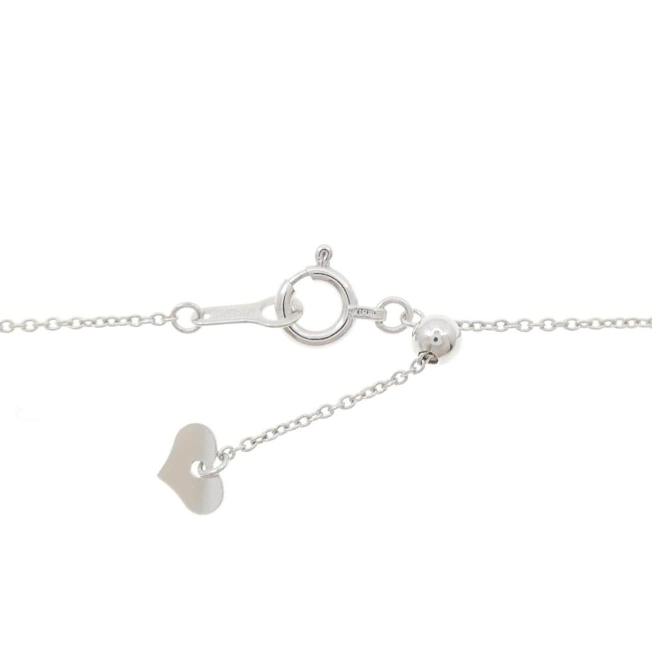 K18WG ソリティア ダイヤモンド ネックレス 0.18CT