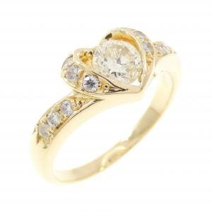 K18YG ハート ダイヤモンド リング 0.60CT