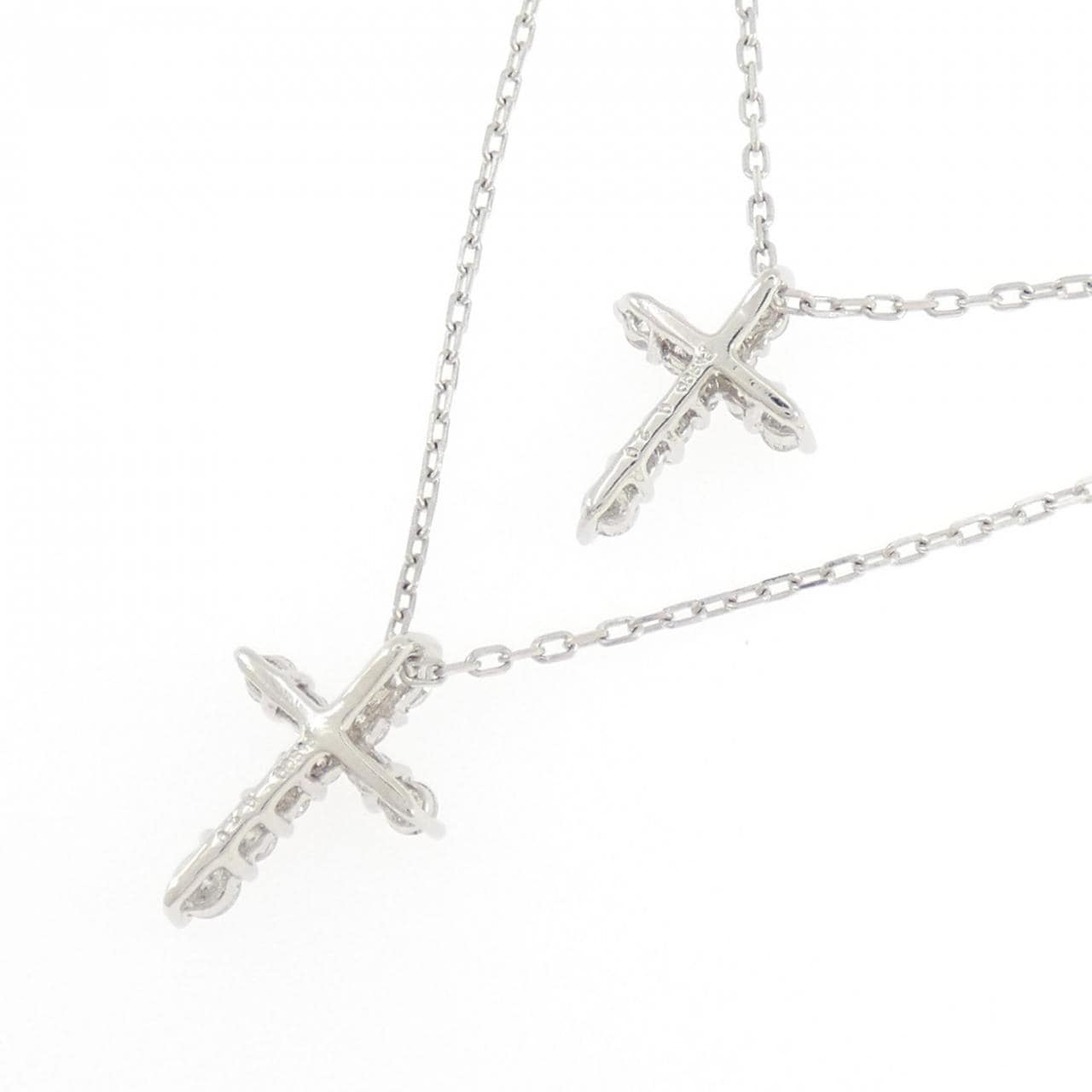 PT900/PT850 クロス ダイヤモンド ネックレス 0.50CT