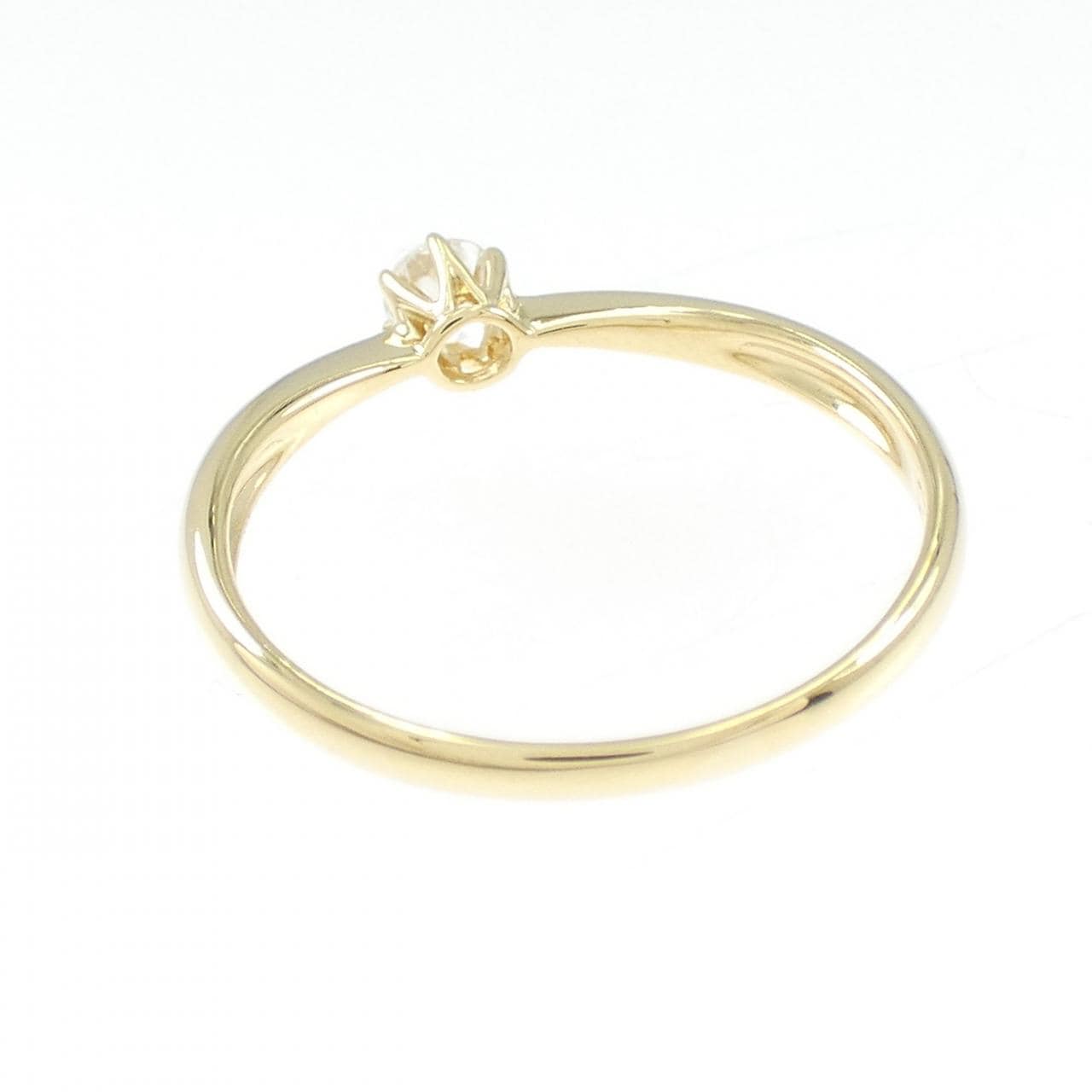 K18YG ソリティア ダイヤモンド リング 0.16CT