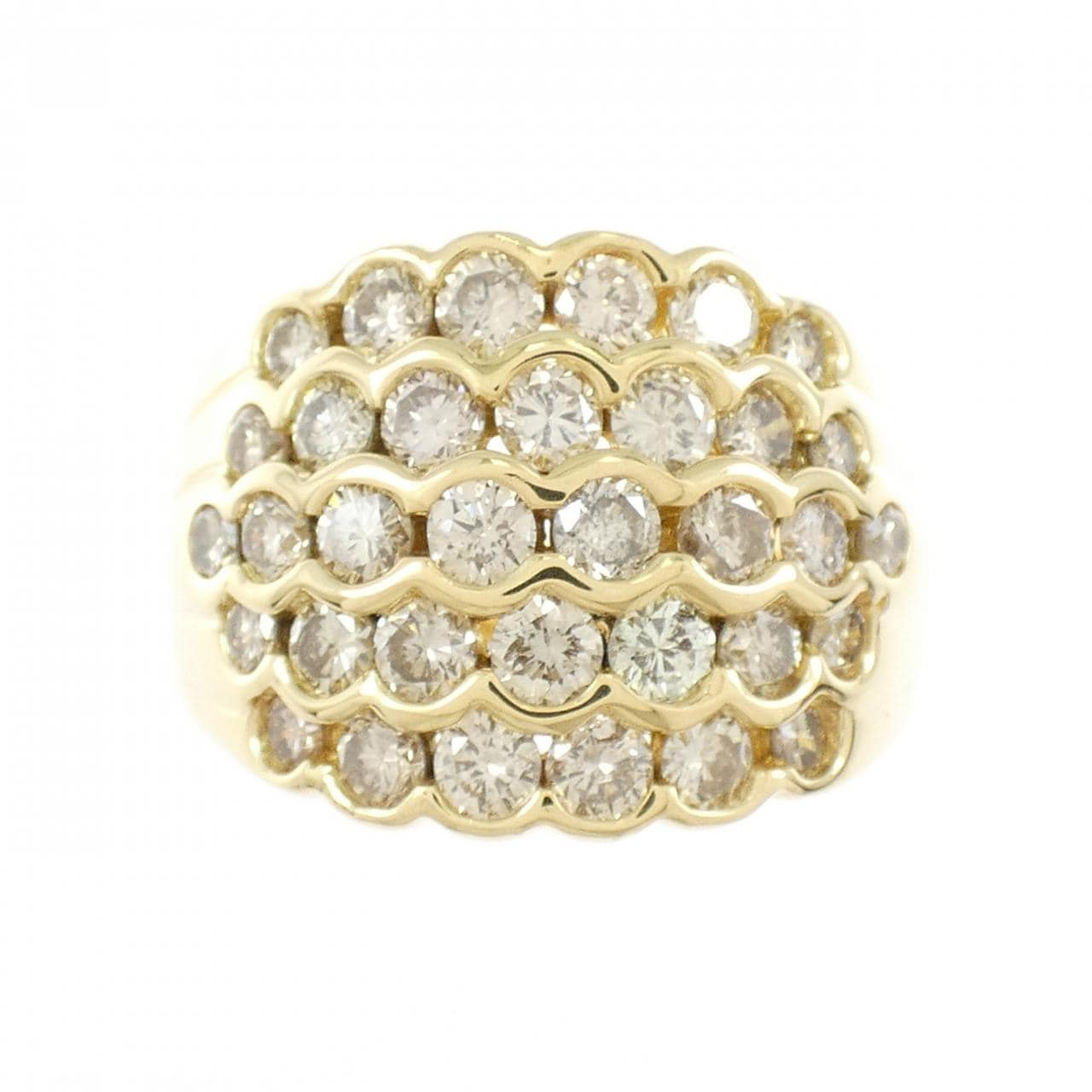 K18YG ダイヤモンド リング 2.07CT