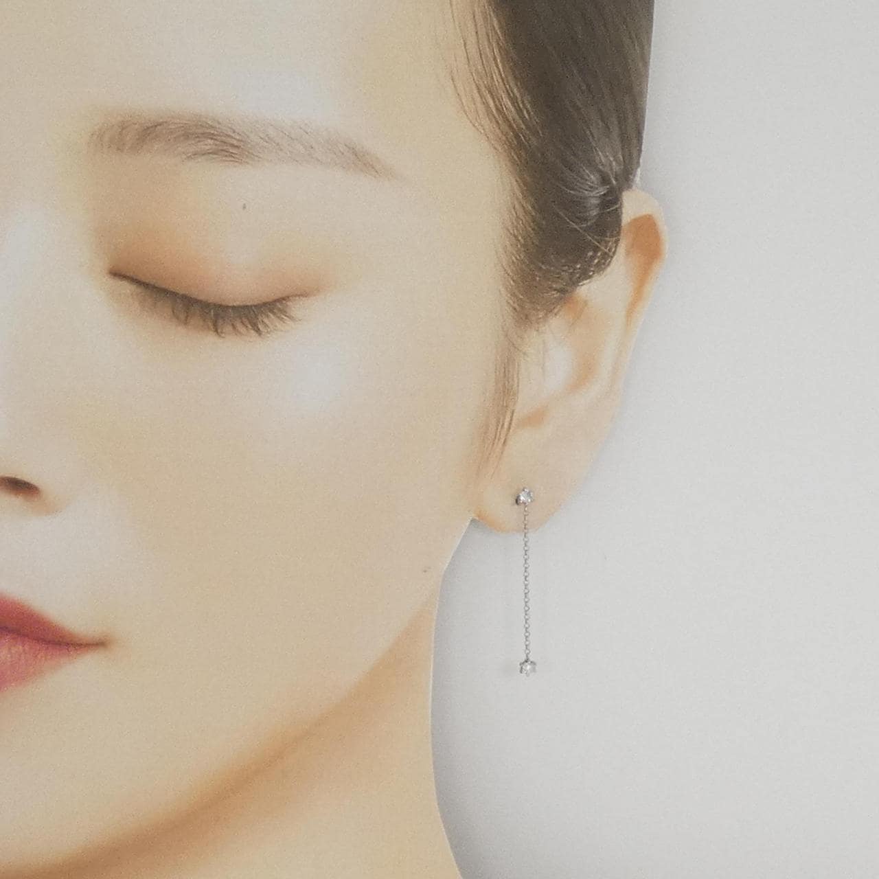 K18WG ダイヤモンド ピアス 0.20CT