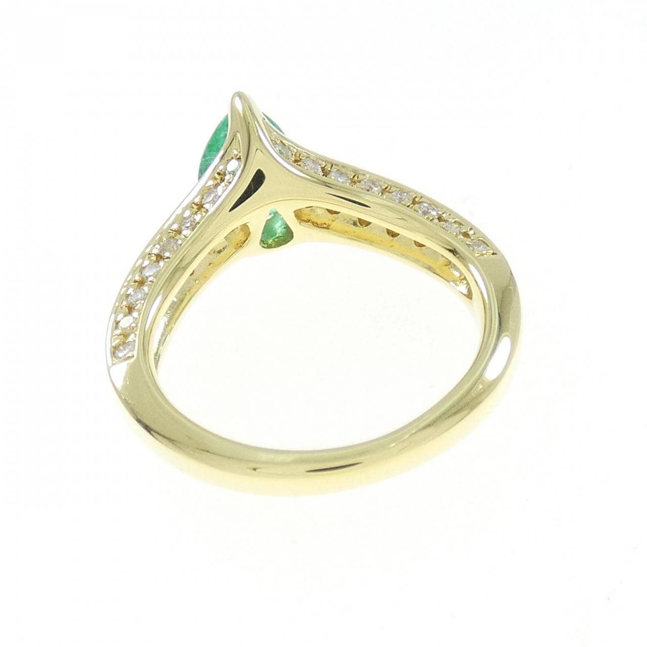 K18YG emerald ring 0.87CT