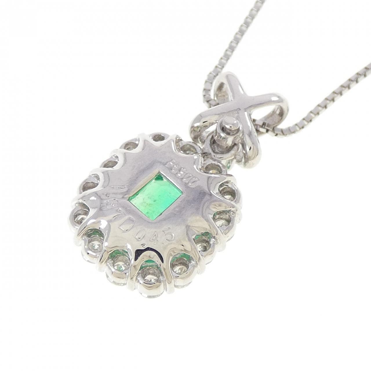 PT900/PT850 エメラルド ネックレス 1.37CT