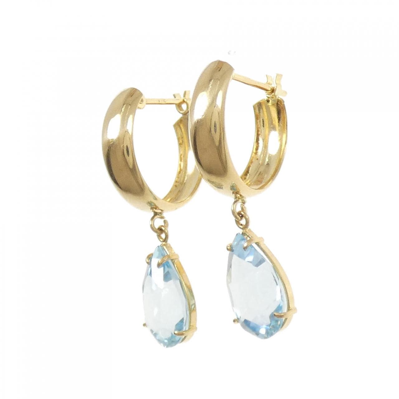 K18YG ブルートパーズ ピアス