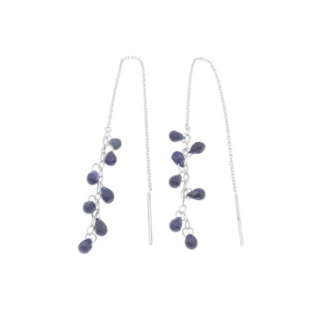 K18WG サファイヤ ピアス 2.00CT