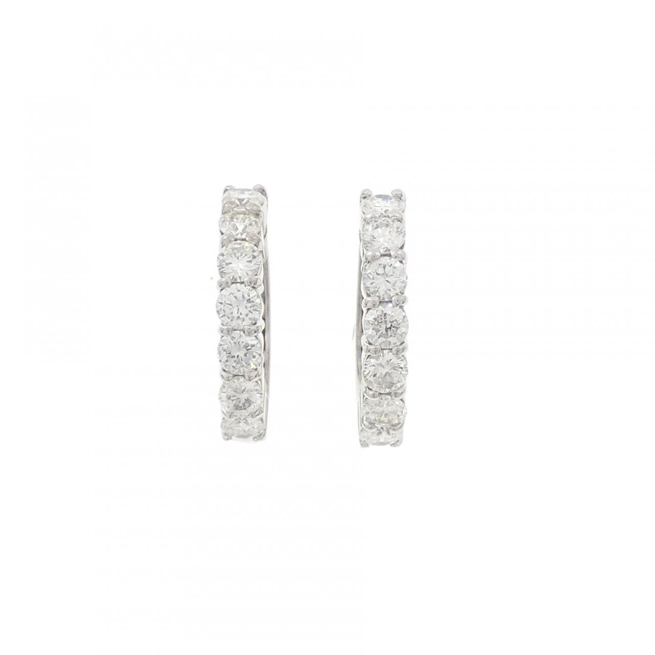 K18WG ダイヤモンド ピアス 1.00CT