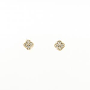 K18YG フラワー ダイヤモンド ピアス 0.10CT