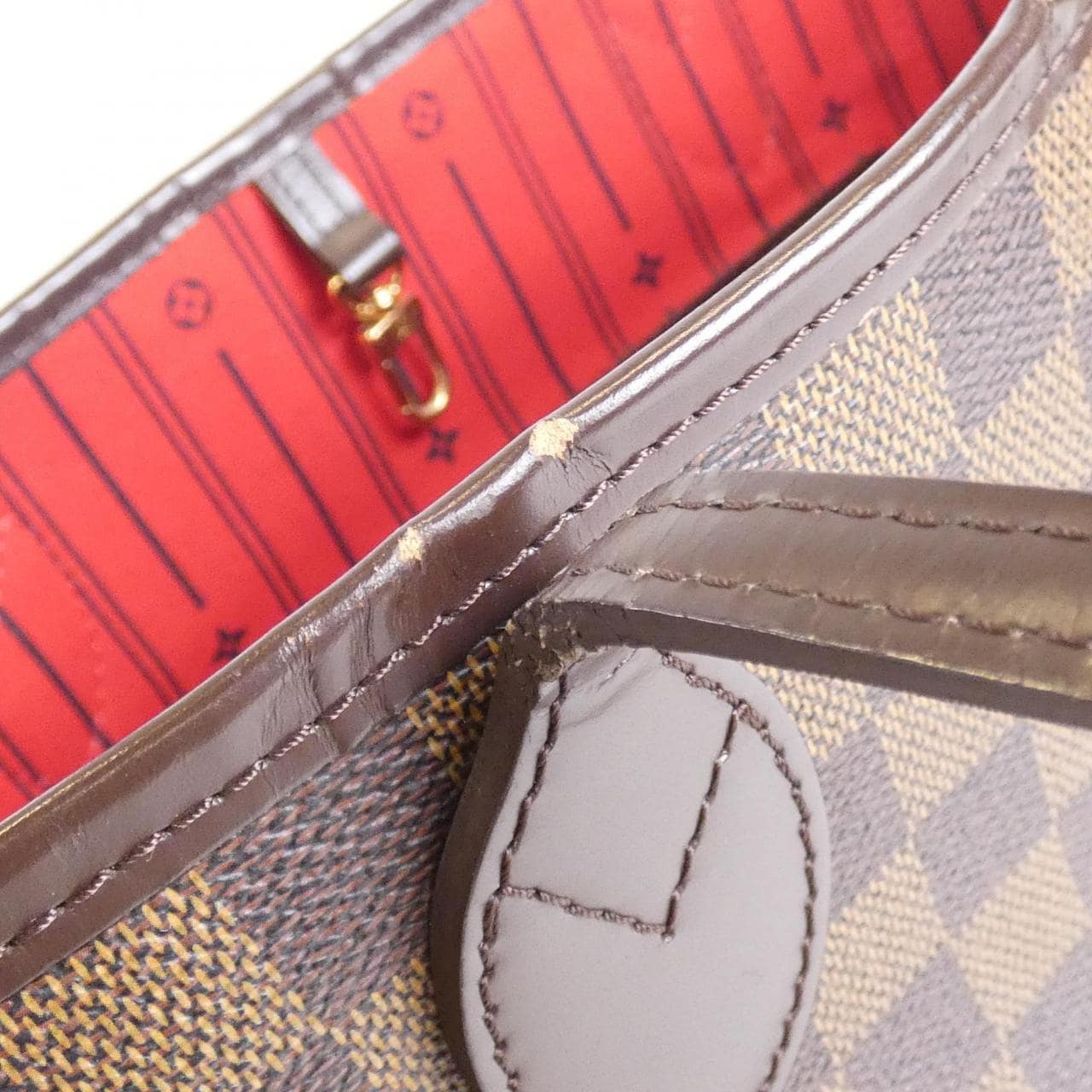 LOUIS VUITTON Damier Neverfull 中號包 N51105