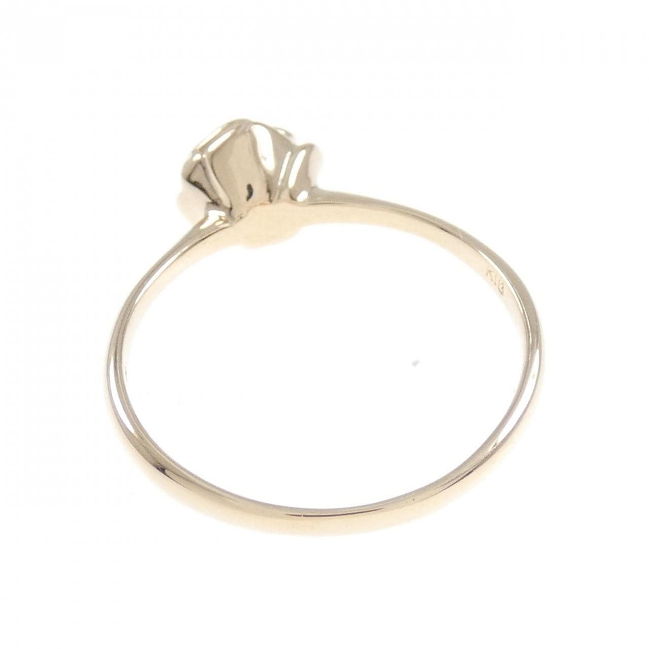 K18PG フラワー ダイヤモンド リング 0.06CT