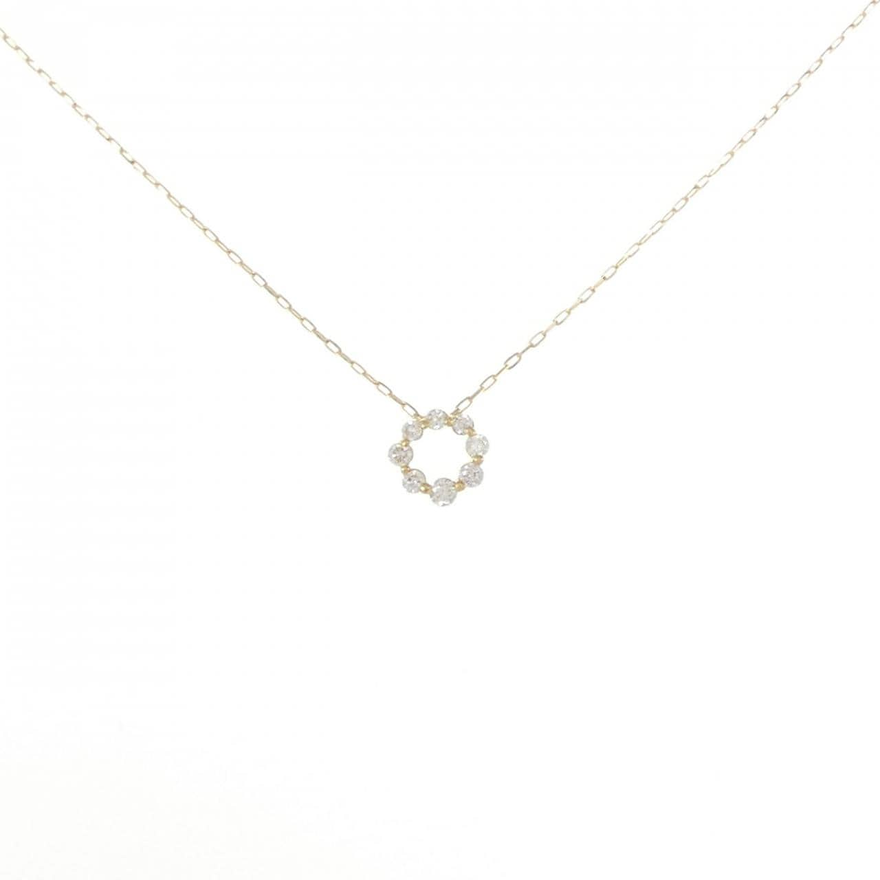 [BRAND NEW] K18YG Diamond necklace 0.10CT