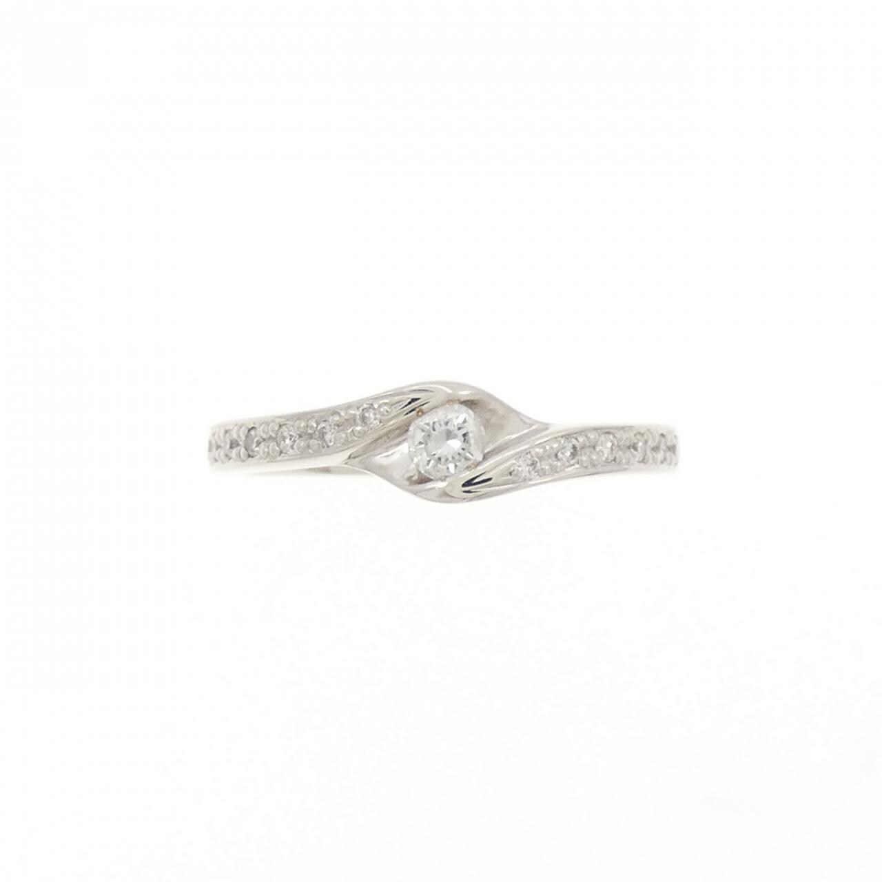 K18WG ダイヤモンド リング 0.19CT