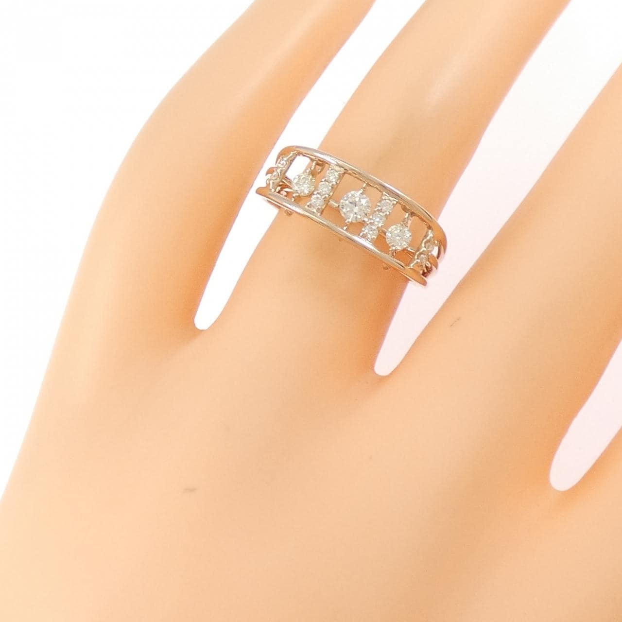 K18PG ダイヤモンド リング