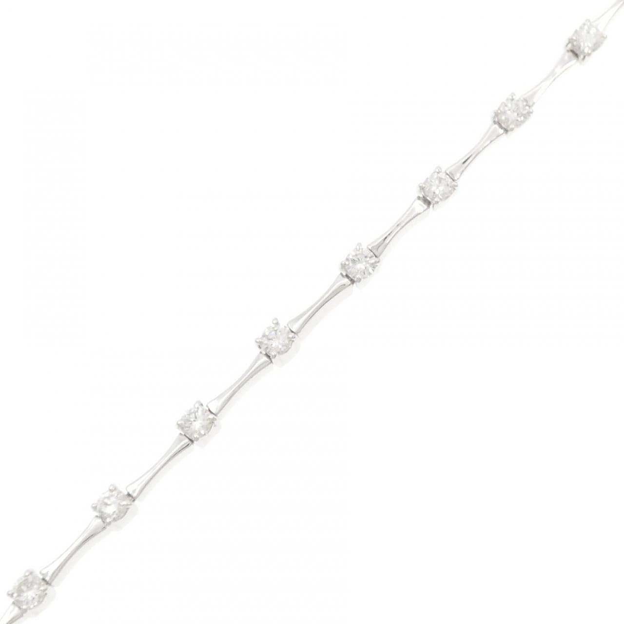 K18WG ダイヤモンド ブレスレット 1.00CT