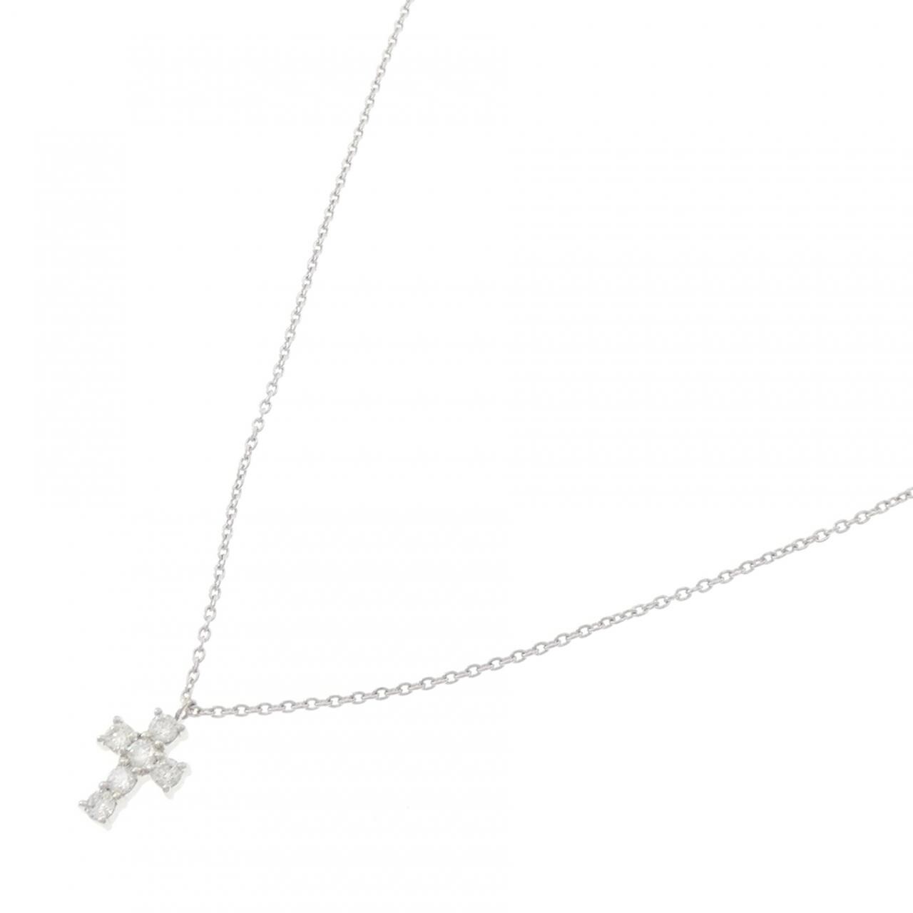 ヴァンドーム クロス ダイヤモンド ネックレス 0.18CT