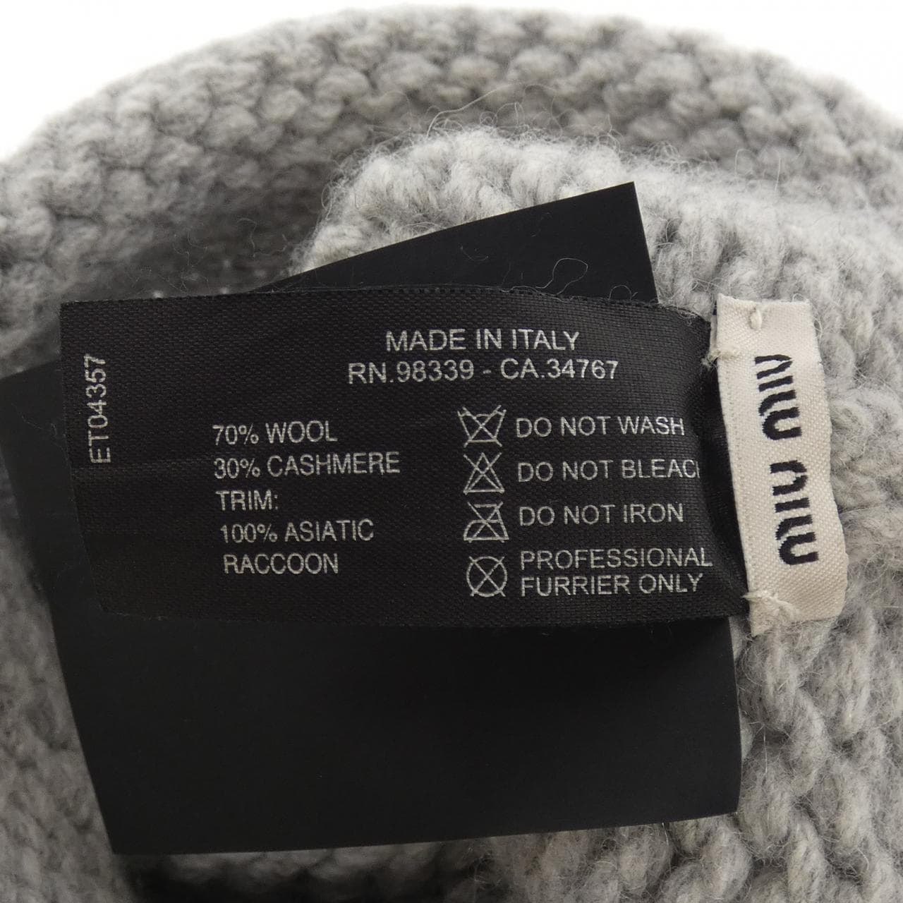 ミュウミュウ MIU MIU ニットキャップ