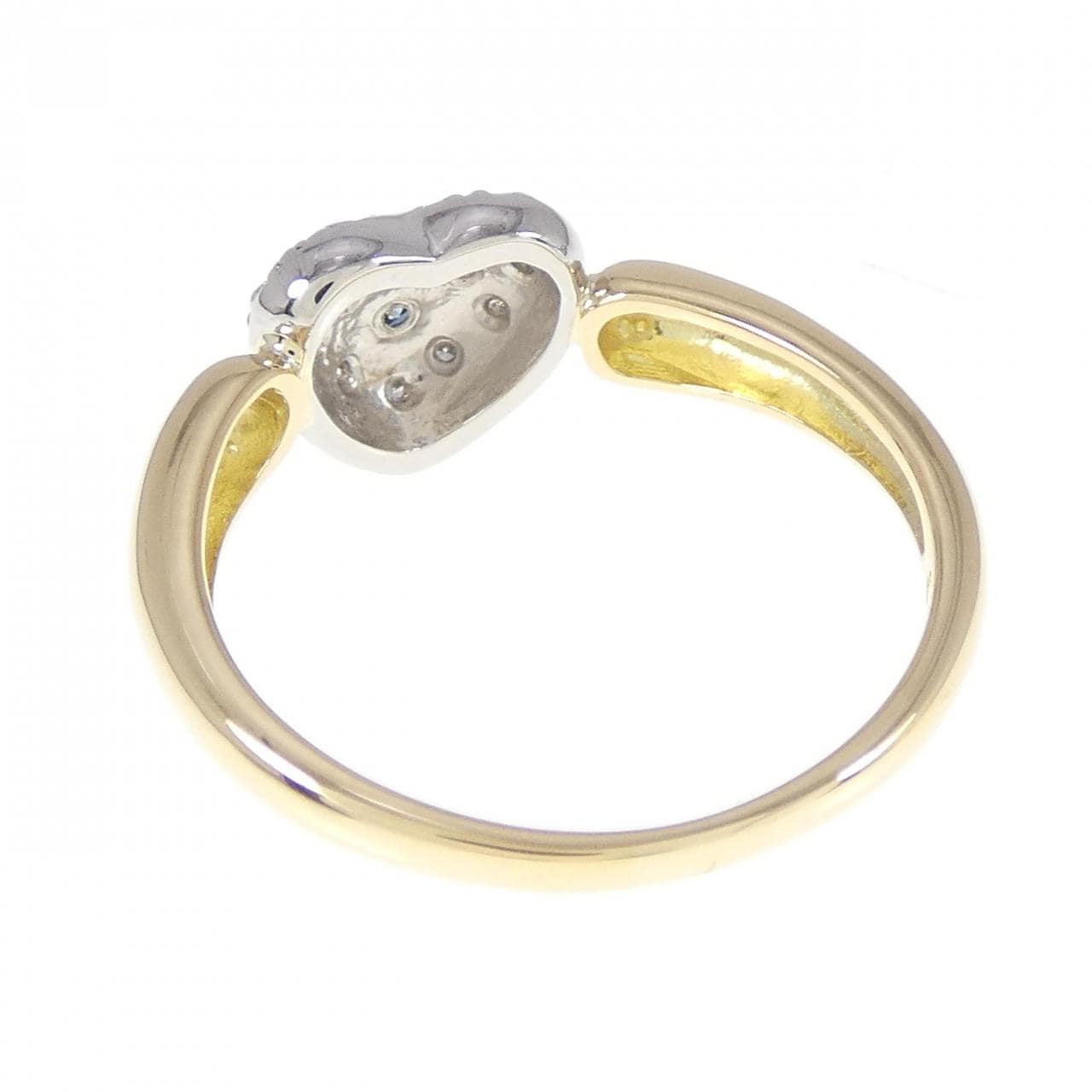 750YG/PT900 心形鑽石戒指 0.10CT