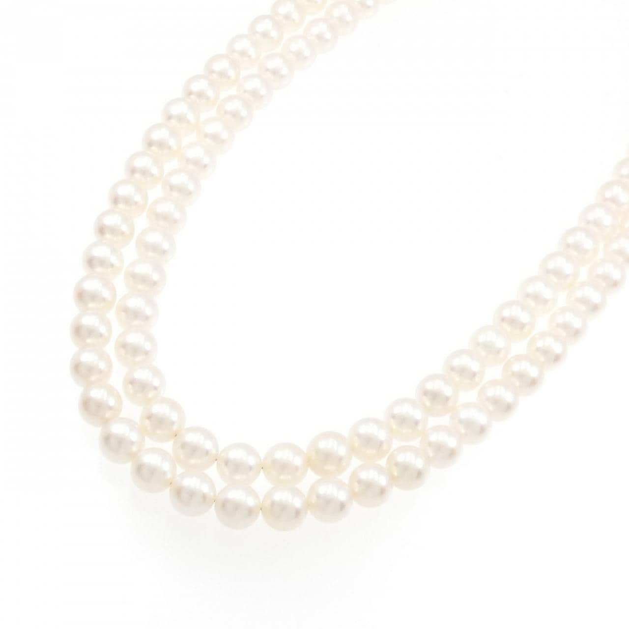 シルバークラスプ アコヤパール ネックレス 7-7.5mm