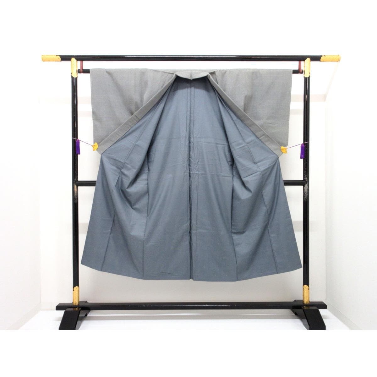 【未使用品】男物　お召織　きもの・羽織　２点セット