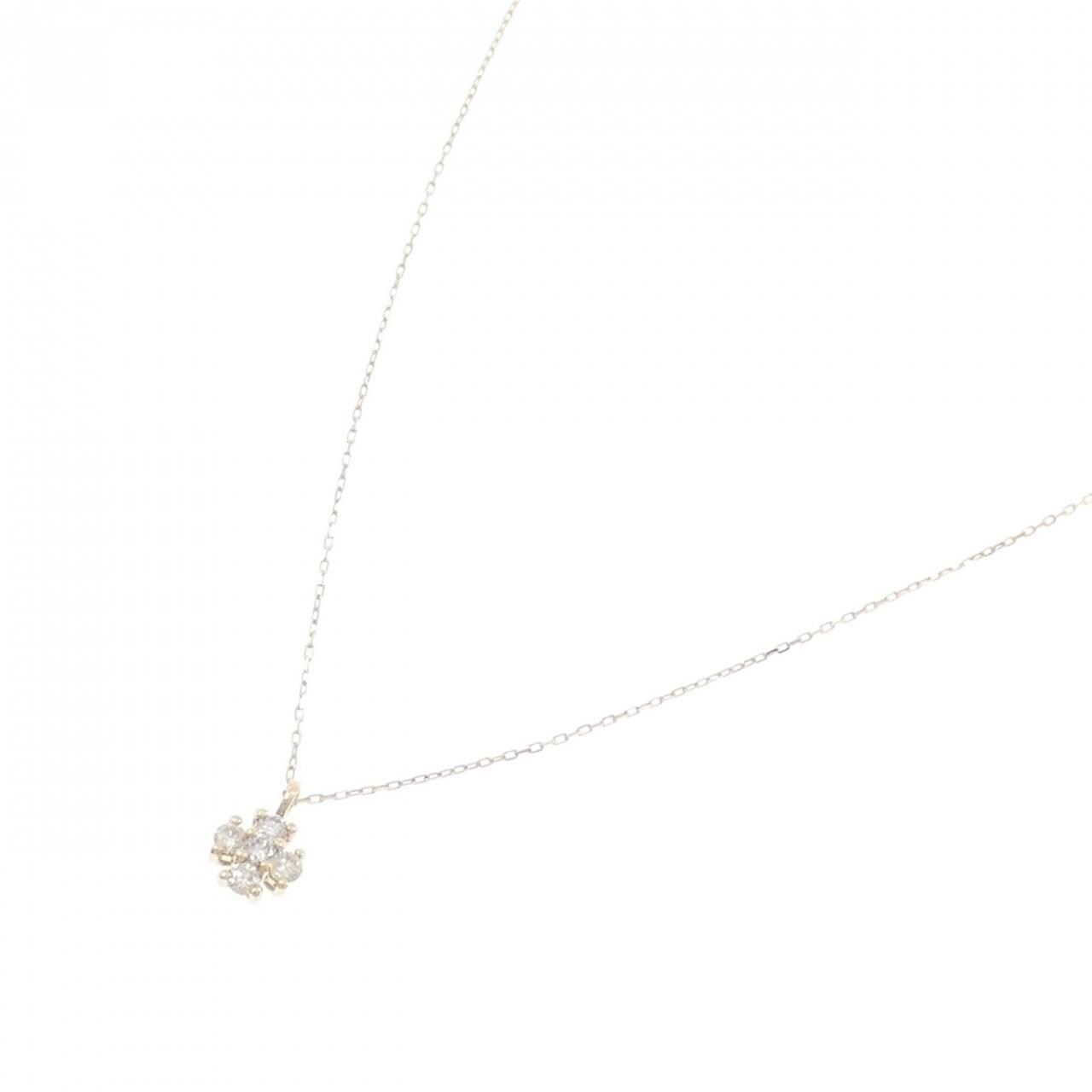 【新品】K10YG ダイヤモンド ネックレス 0.10CT