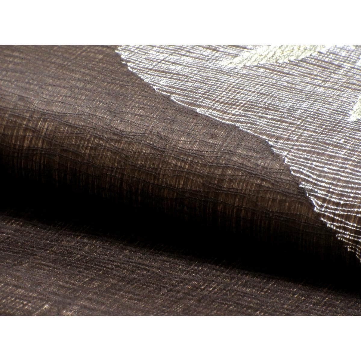 夏袋帯　紬透かしすくい織