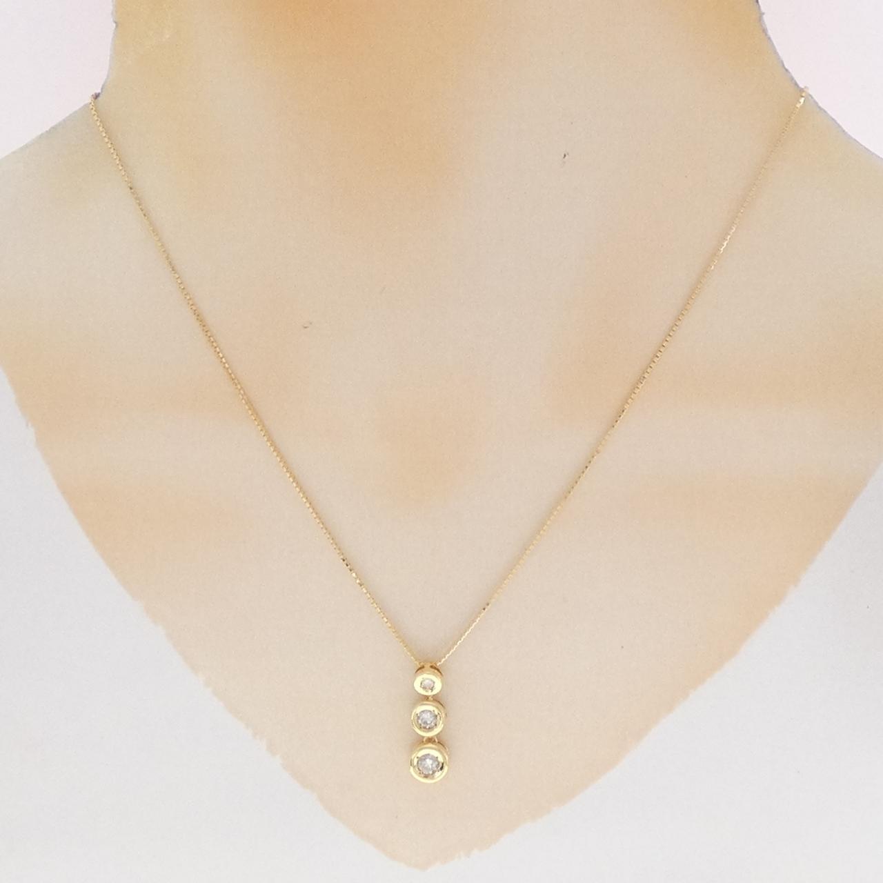 K18YG ダイヤモンド ネックレス 0.33CT