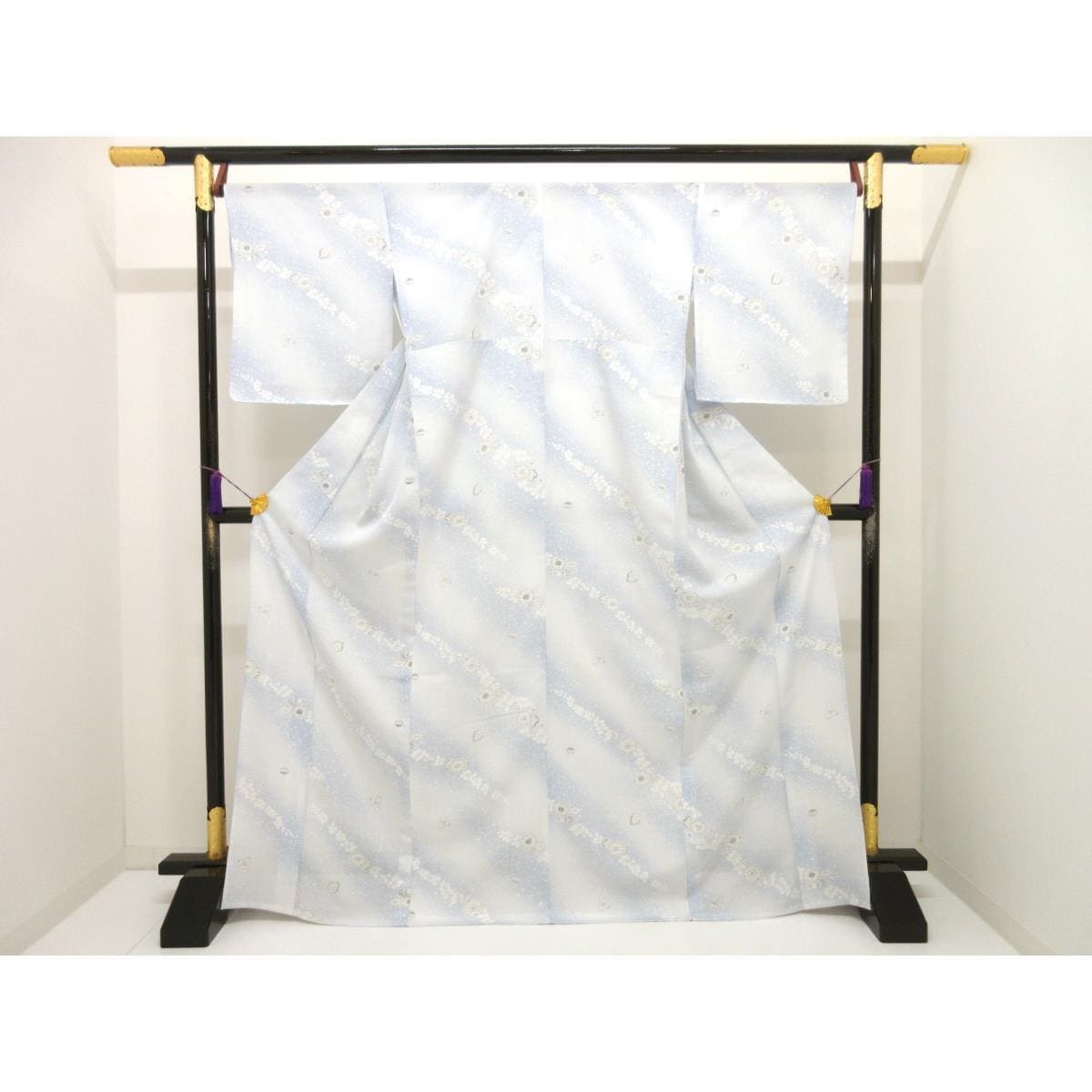 【新品】単衣　駒絽小紋