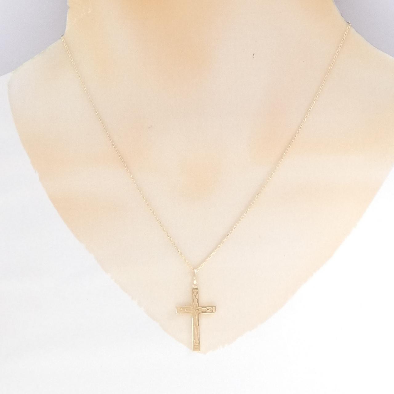 K18YG クロス ネックレス