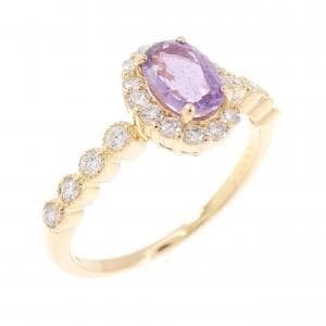 K18YG サファイヤ リング 0.44CT