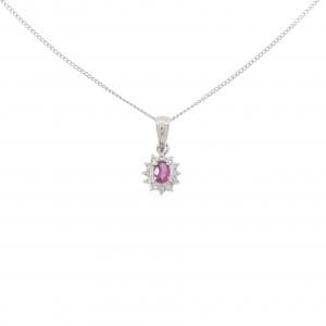 PT900/PT850 ルビー ネックレス