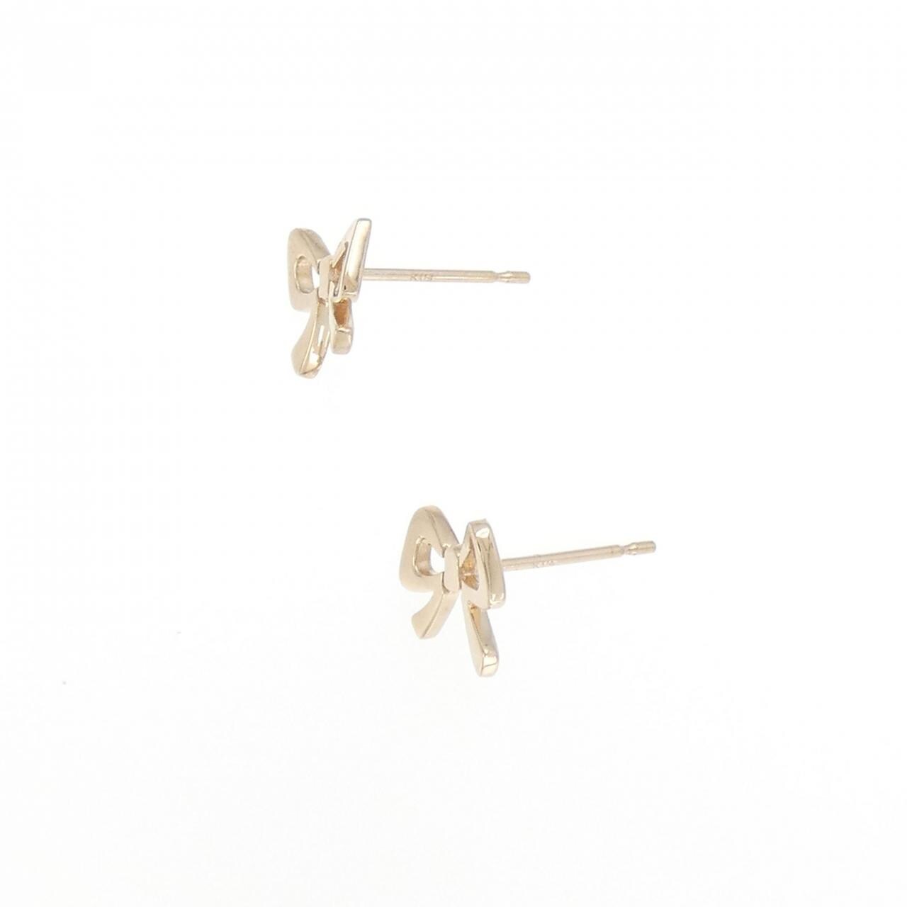 Samantha Tiara K18PG ribbon earrings