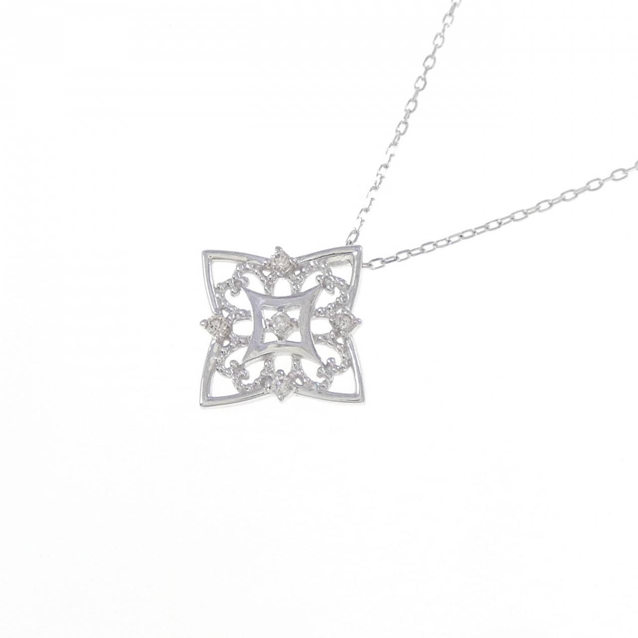 K10WG ダイヤモンド ネックレス 0.03CT