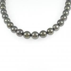 シルバークラスプ 黒蝶パール ネックレス 9-11.5mm