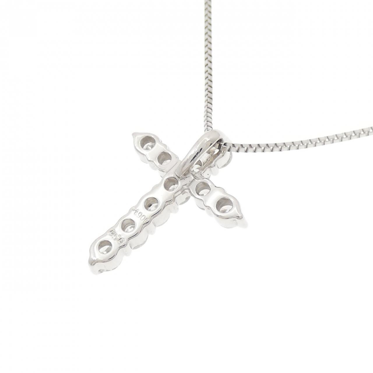 PT900/PT850 クロス ダイヤモンド ネックレス 0.50CT