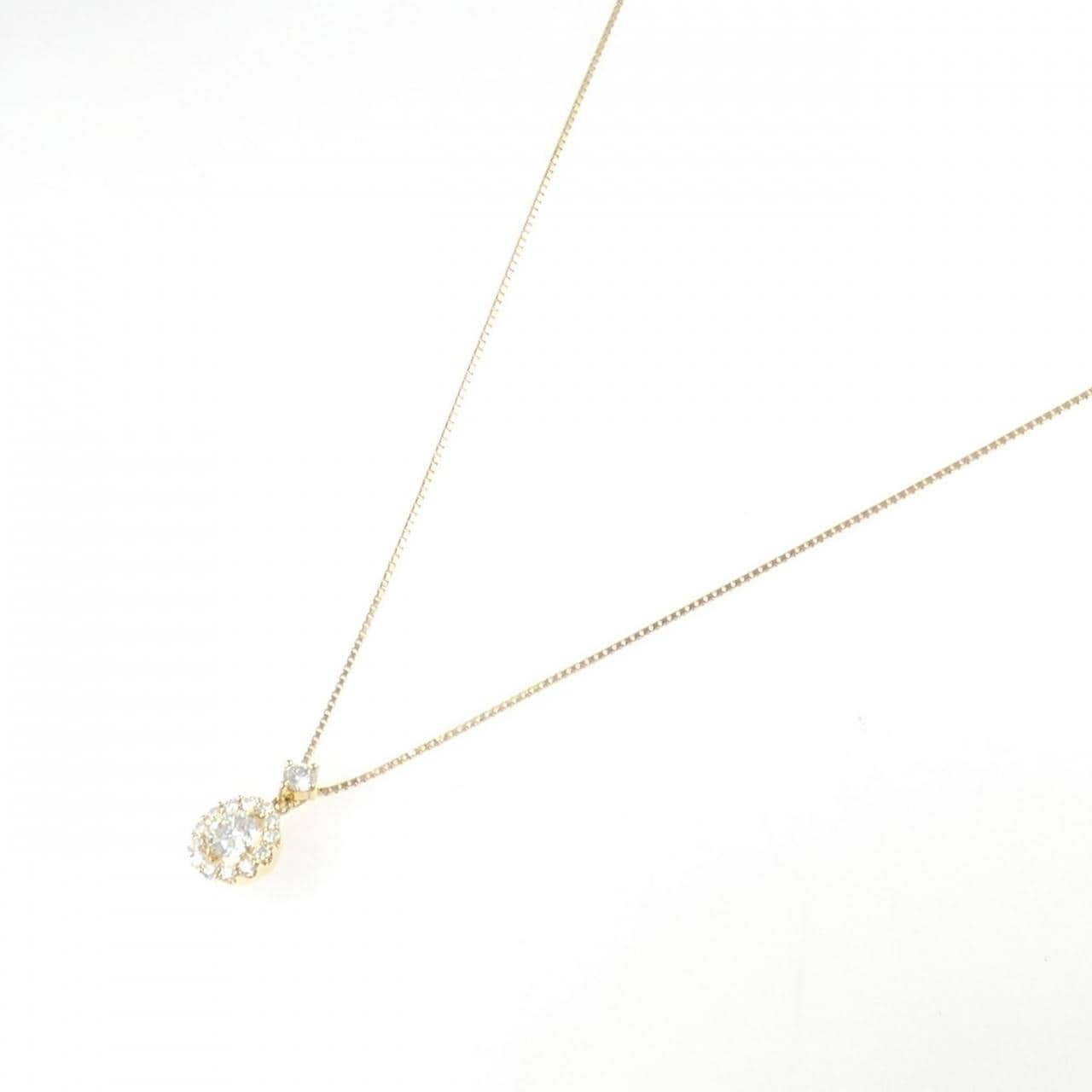 【新品】K18YG ダイヤモンド ネックレス 0.307CT G SI1 EXT-H&C