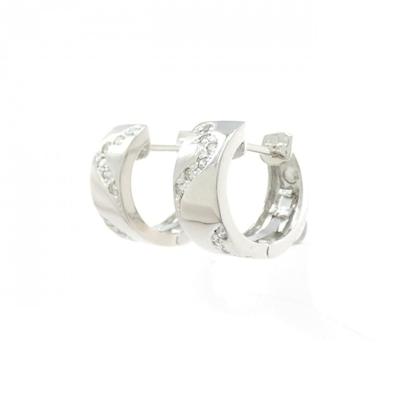 K18WG ダイヤモンド ピアス 0.2CT