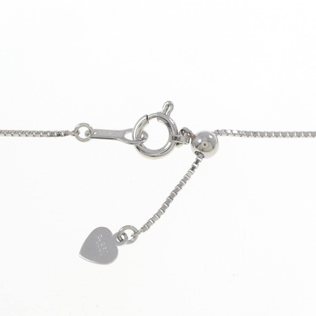 PT900/PT850 スリーストーン ダイヤモンド ネックレス 1.08CT