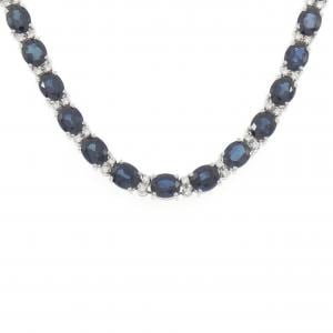 750WG サファイヤ ネックレス 51.6CT