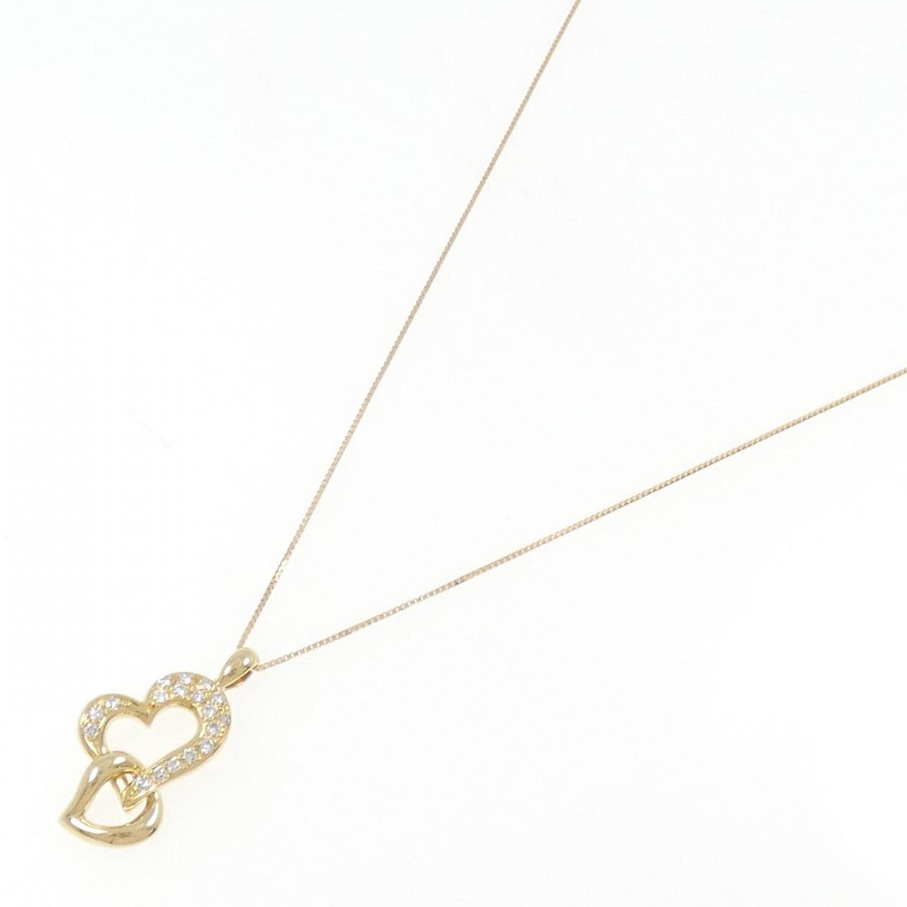 K18YG Heart Diamond Necklace 0.27CT