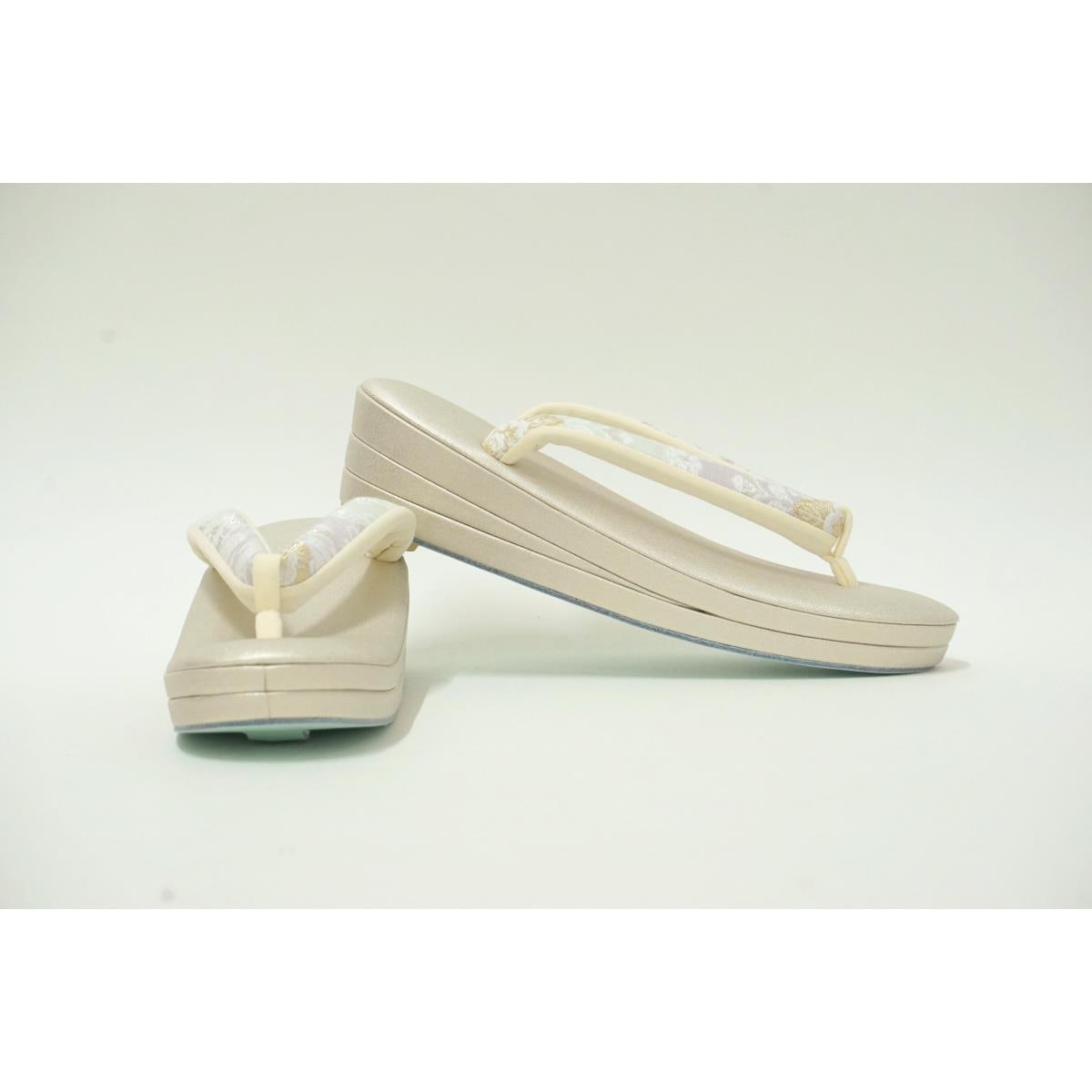 【新品】草履バッグセット　白梅　Ｍサイズ