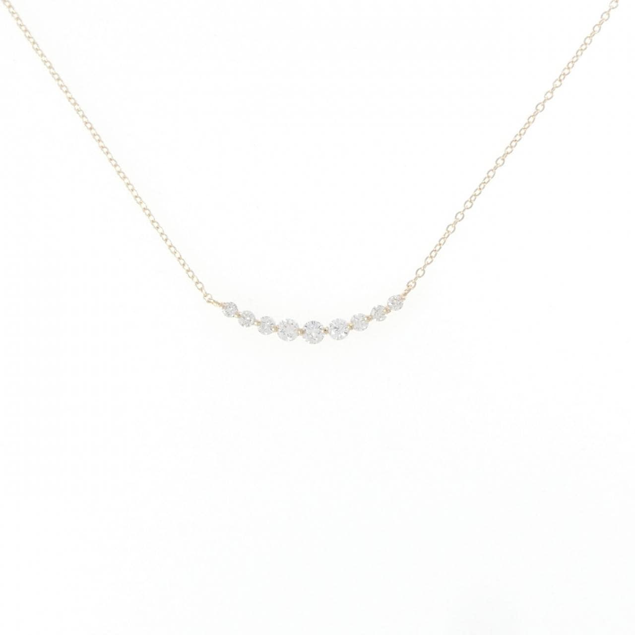 【リメイク】K10YG ダイヤモンド ネックレス 0.30CT
