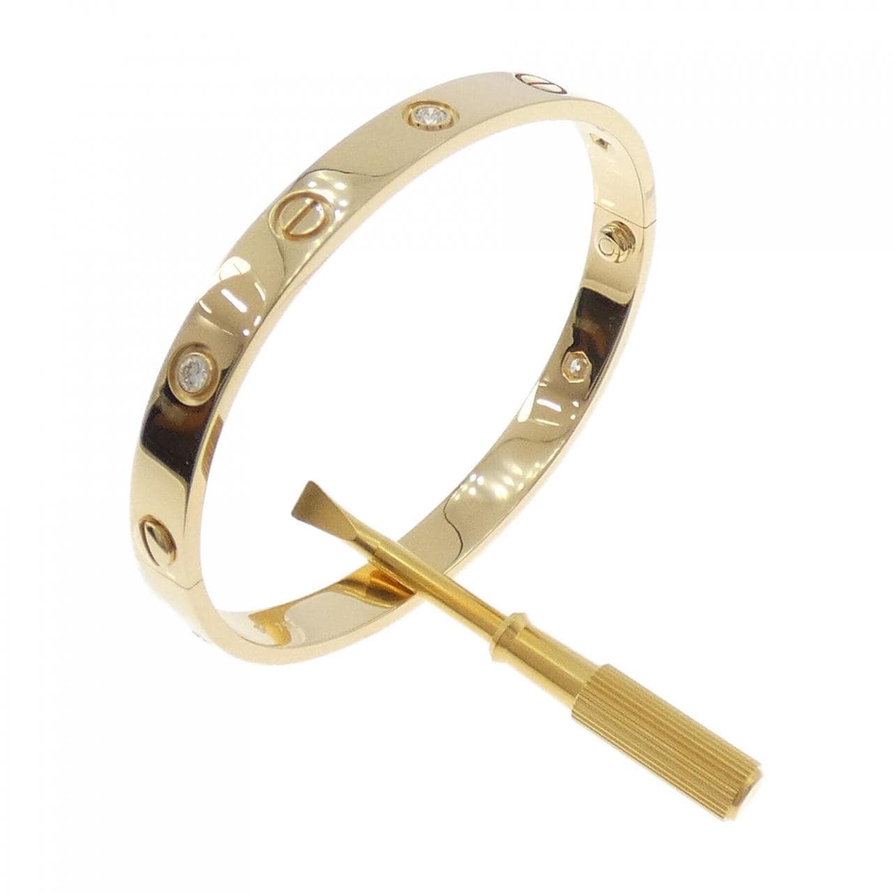 カルティエ ラブブレスレット ハーフダイヤ 6P