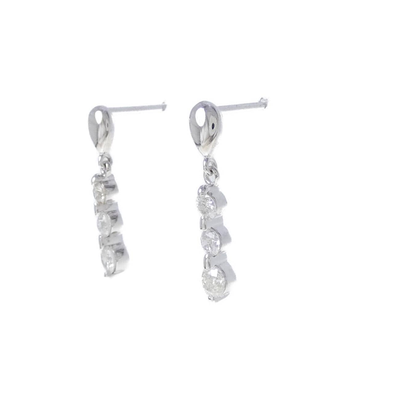 K18WG ダイヤモンド ピアス 0.50CT