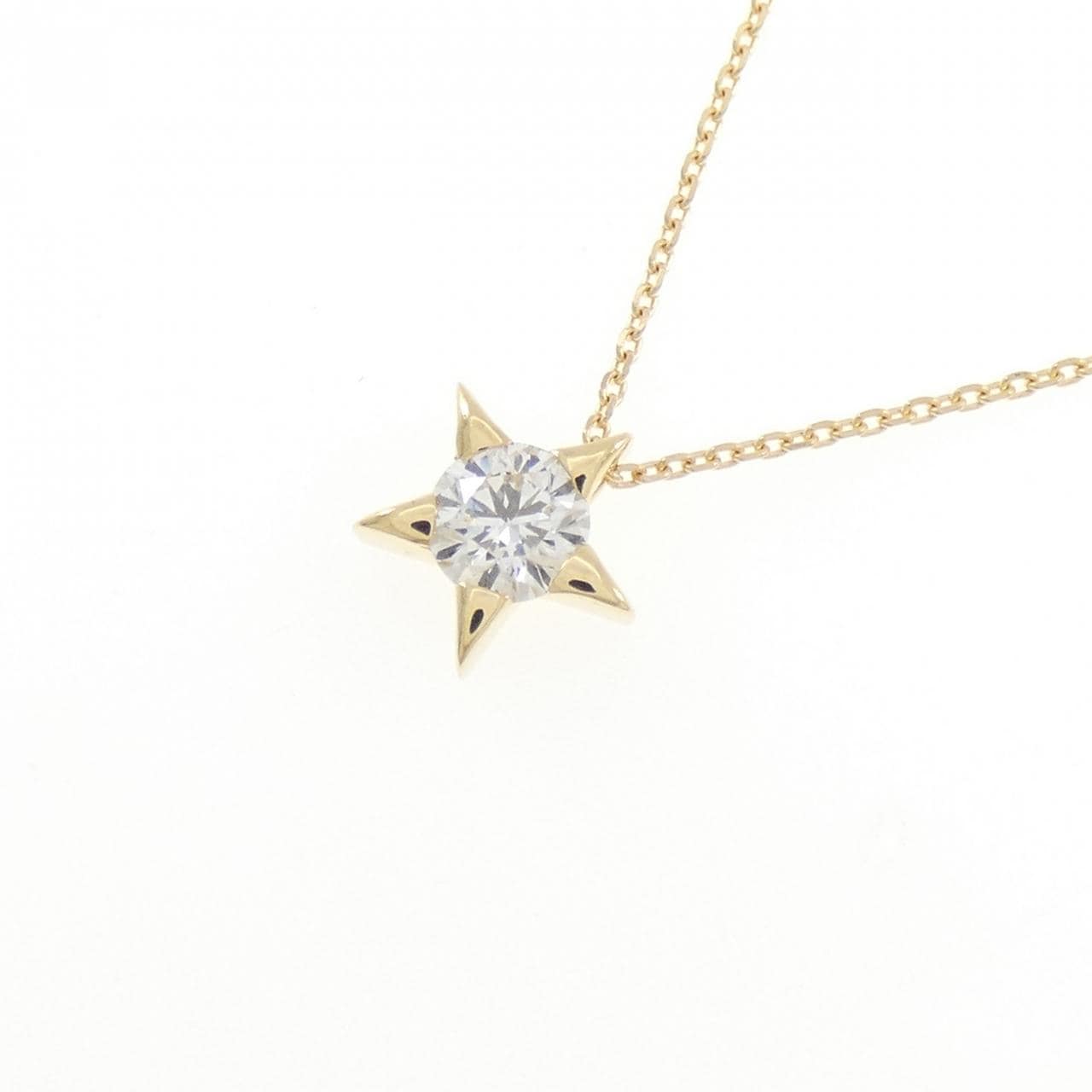 K18YG スター ダイヤモンド ネックレス 0.35CT