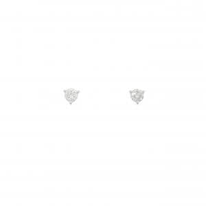PT900 ソリティア ダイヤモンド ピアス 0.20CT