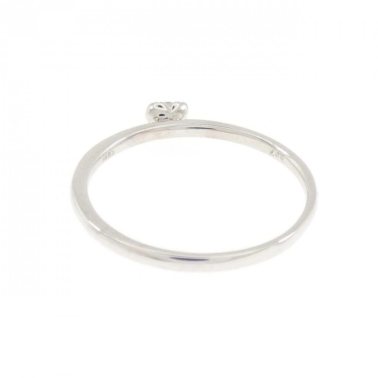 K18WG ハート ダイヤモンド リング 0.07CT