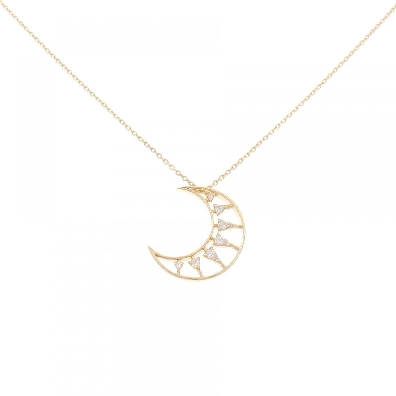 スタージュエリー ムーン ダイヤモンド ネックレス 0.10CT