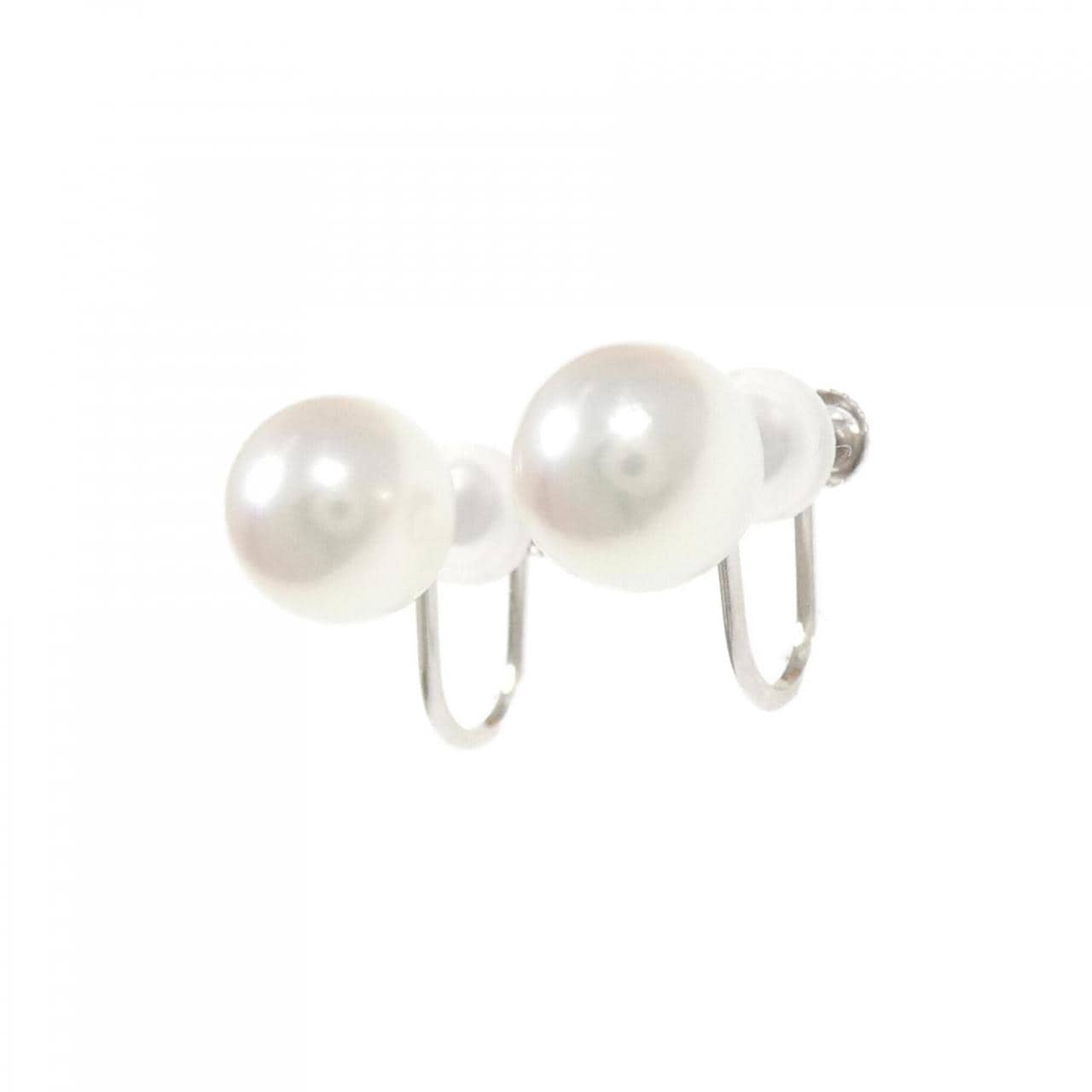 K14WG Akoya pearl earrings 8mm