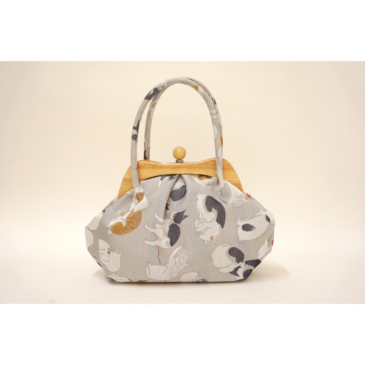 【新品】がま口バッグ　ねこ